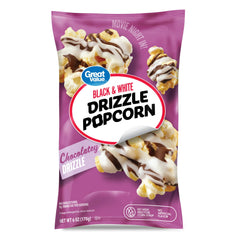 Great Value Black and White Drizzle Popcorn, 6 oz