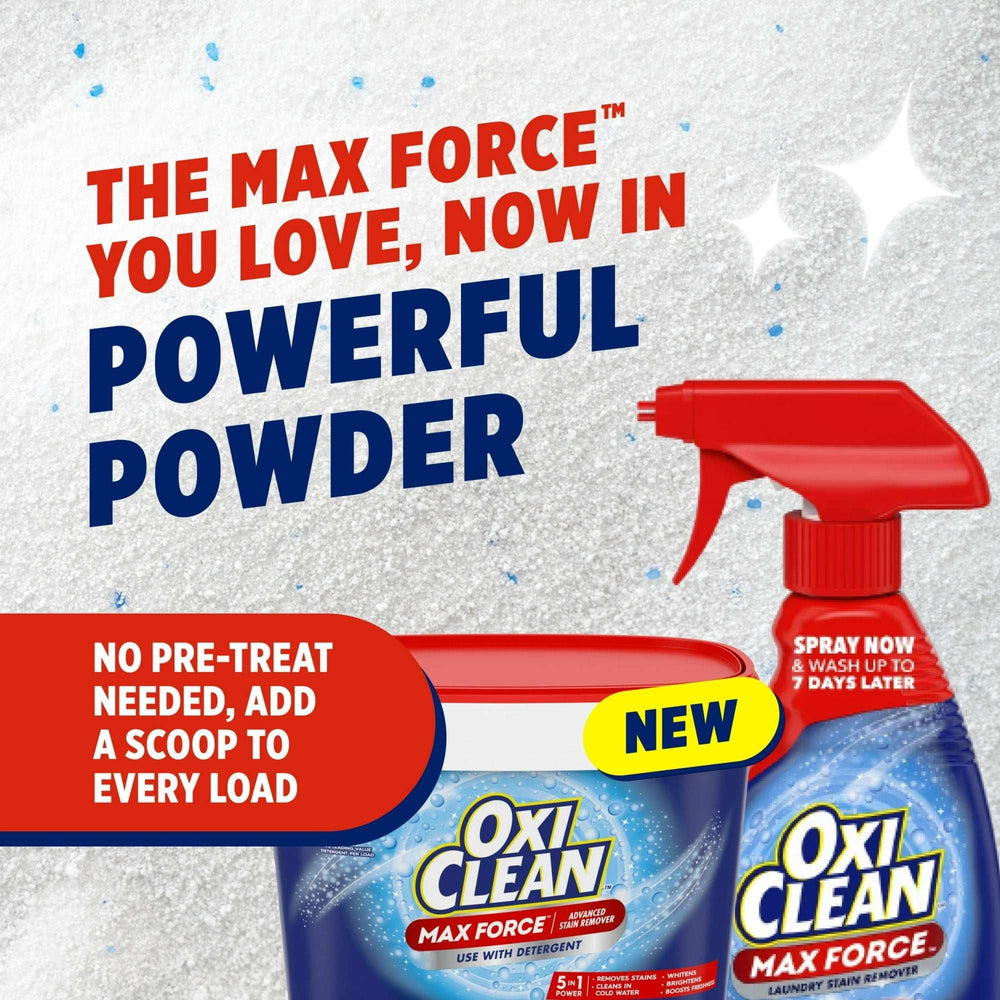 OxiClean Max Force Advanced Stain Remover Powder, To Use with Detergent, 3 lbs - USA MEGA SHOP