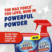 OxiClean Max Force powder tub and spray bottle with nozzle