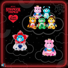 Cheer Bear as Eleven plush display with multiple character plush figures