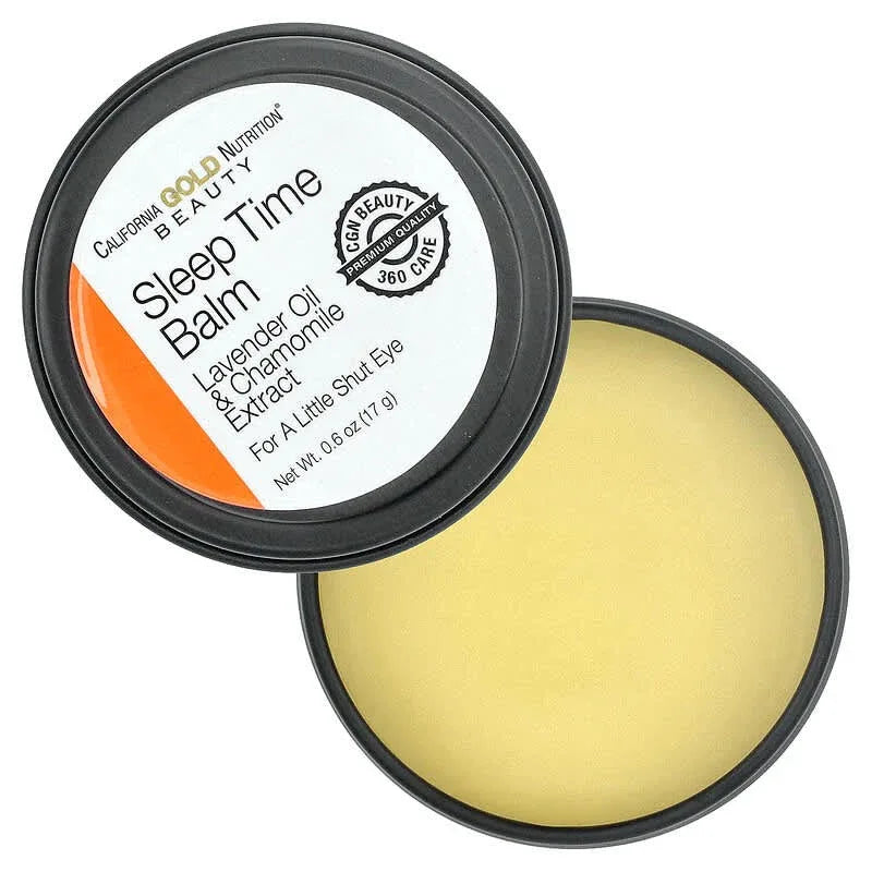 California Gold Nutrition, Beauty, Sleep Time Balm, Lavender & Chamomile, 0.6 oz (17 g) - USA MEGA SHOP