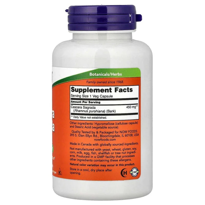 NOW Foods, Cascara Sagrada, 450 mg, Veg Capsules