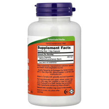 Cascara Sagrada 450 mg veg capsule bottle with supplement facts back label