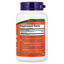 NOW Acidophilus supplement facts label on bottle back, veg capsule serving info