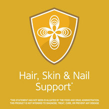 Hair, Skin & Nail Support badge with biotin shield icon