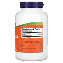Saw Palmetto Berries supplement bottle back with Supplement Facts and botanicals panel