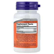 Chewable L-Theanine supplement facts label on bottle with purple cap