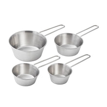 Stainless steel saucepans with long handles, set of four