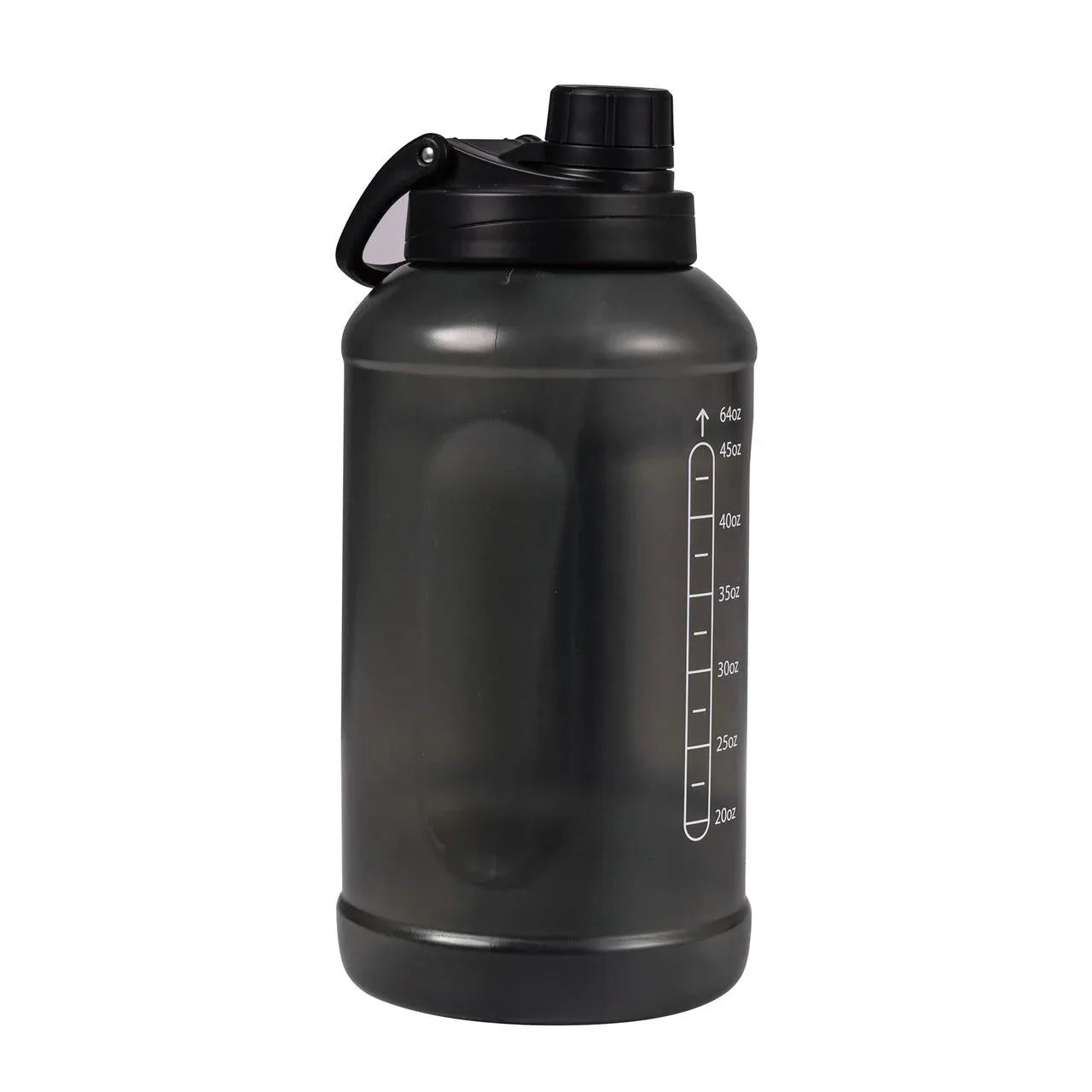 Mainstays 64 Fluid Ounces Water Bottle, Translucent Black, with Straw/ Chug 2 in 1 Lid, Light Weight, Reusable, Plastic - USA MEGA SHOP