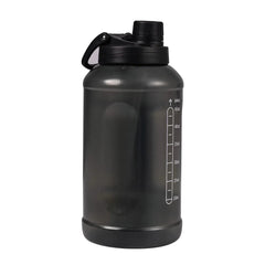 Mainstays 64 Fluid Ounces Water Bottle, Translucent Black, with Straw/ Chug 2 in 1 Lid, Light Weight, Reusable, Plastic