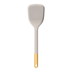 Beautiful 3-Piece Silicone Kitchen Utensil Tool Set, Porcini Taupe by Drew Barrymore