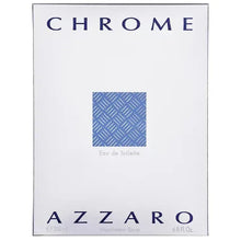 Azzaro Chrome eau de toilette box with blue square label and text