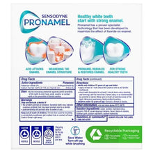 Toothpaste box panel with product details, instructions, and drug facts