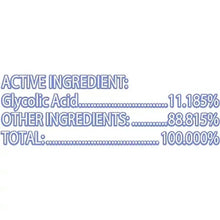 ToiletWand refills ingredient panel listing glycolic acid 11.185%