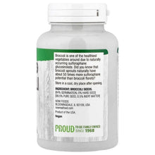 NOW Foods broccoli seeds bottle back label with ingredients and storage directions