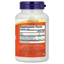 Castor oil supplement facts bottle back label with ingredients panel
