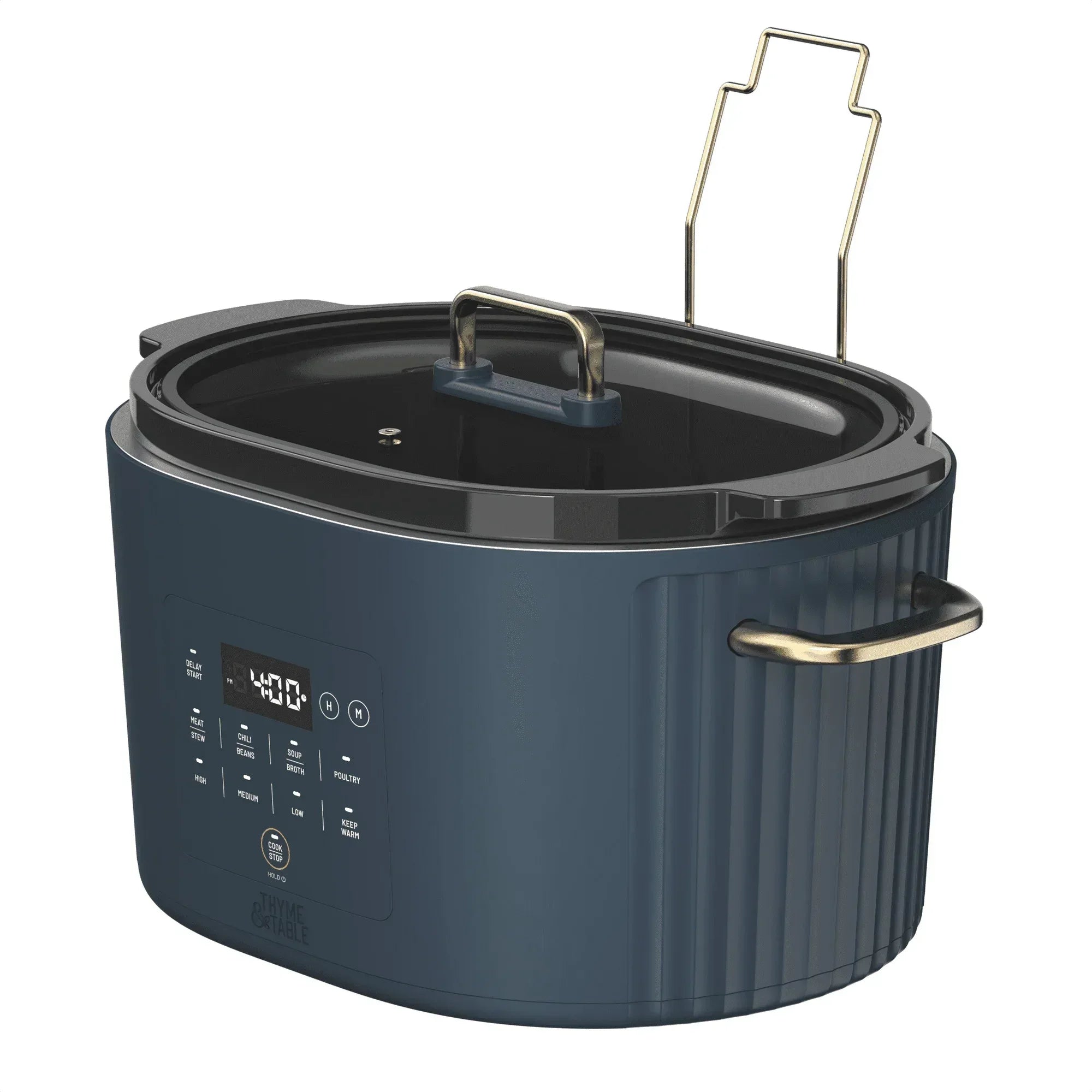 Thyme & Table 6QT Programmable Slow Cooker, Atlantic Blue
