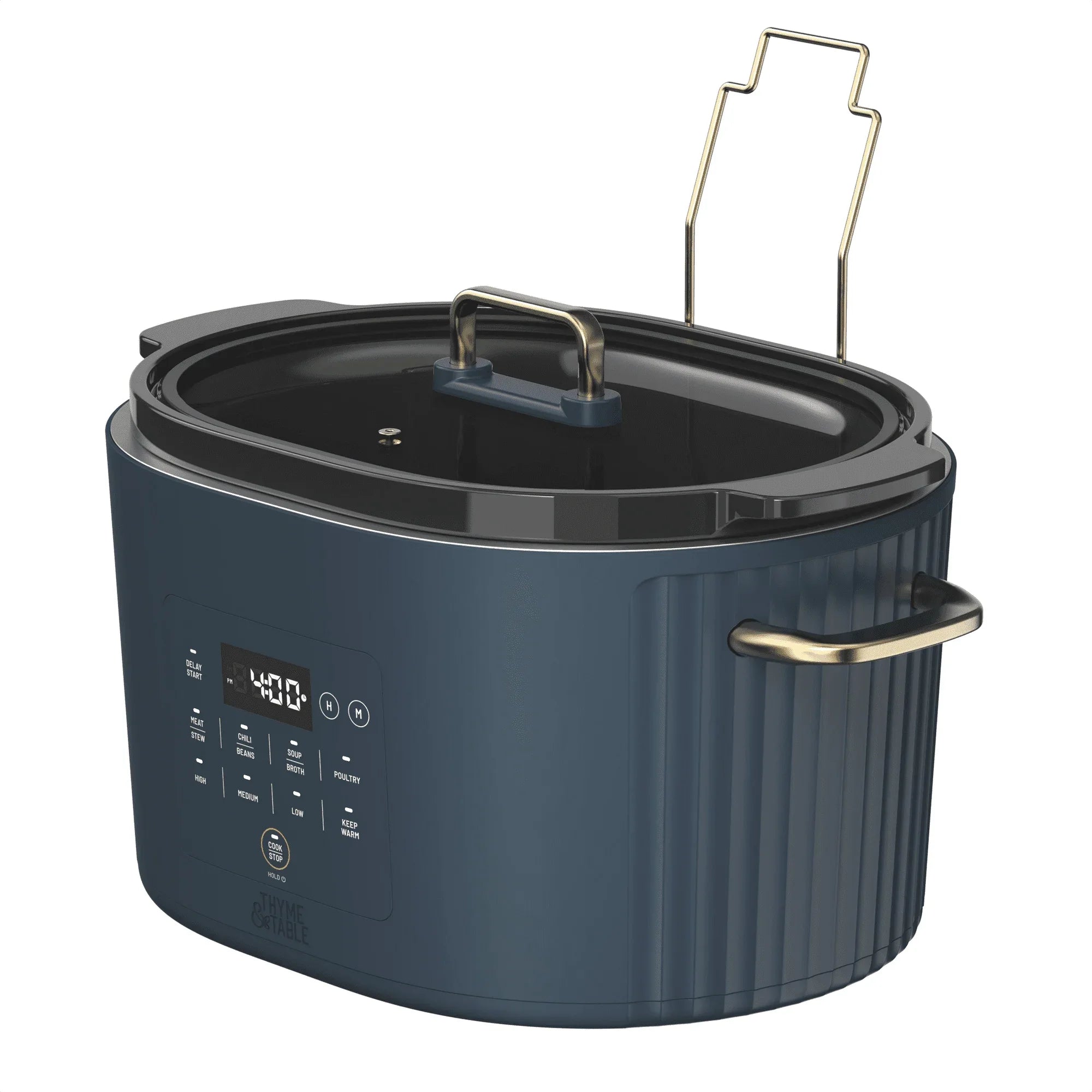 Thyme & Table 6QT Programmable Slow Cooker, Atlantic Blue - USA MEGA SHOP
