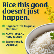 Bowl of cooked basmati rice with fluffy grains