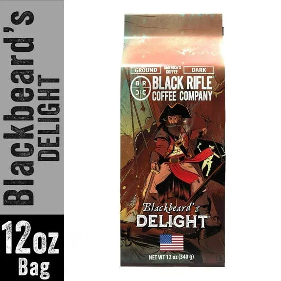 Black Rifle Coffee Company Blackbeard's Delight, Dark Roast, Ground Coffee, 12 oz