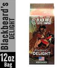 Ground coffee bag: Black Rifle Blackbeard's Delight dark roast, 12 oz bag
