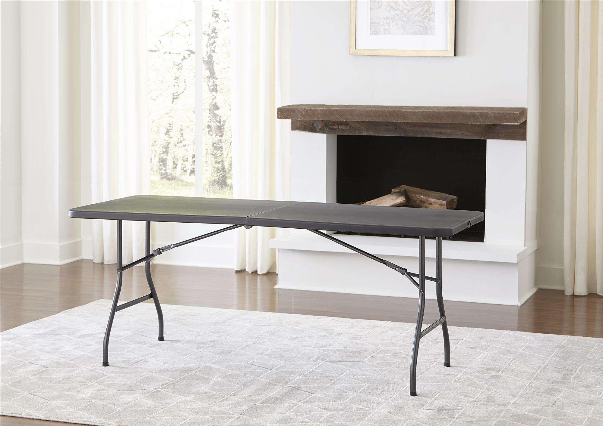 Cosco 6 Foot Premium Folding Table, Black - USA MEGA SHOP