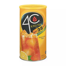 Iced tea mix canister, yellow container with Ice Tea logo and lemon graphic