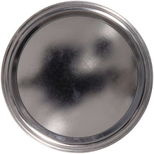 Metal can lid with brushed finish and circular center