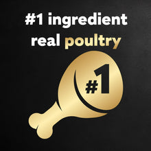 Nutrient-claim graphic for Cesar wet dog food, real poultry #1 ingredient