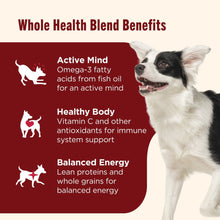 Whole Health Blend dog food benefits: Active Mind, Healthy Body, Balanced Energy