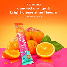 Orange Kiss energy drink mix stick with citrus and leaf visuals