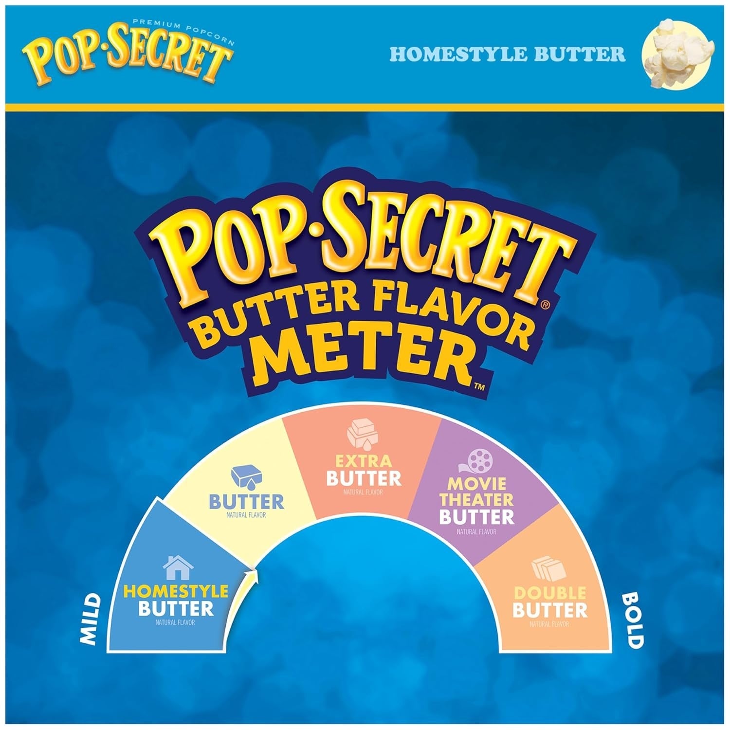 Pop Secret Popcorn, Homestyle Butter Microwave Popcorn, 3 Ounce (Pack of 18)