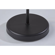 Round black lamp base with central pole