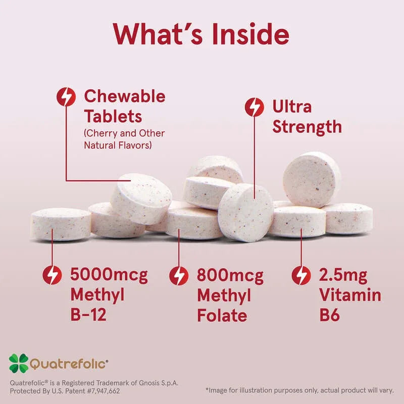 Jarrow Formulas, Vegan Methyl B-12 & Methyl Folate, Chewable Tablets
