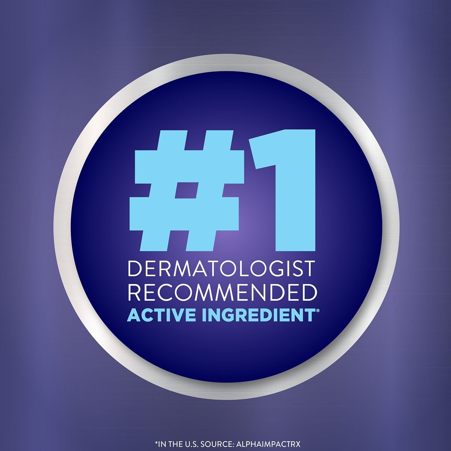 Dermatologist recommended active ingredient badge for minoxidil 5% foam