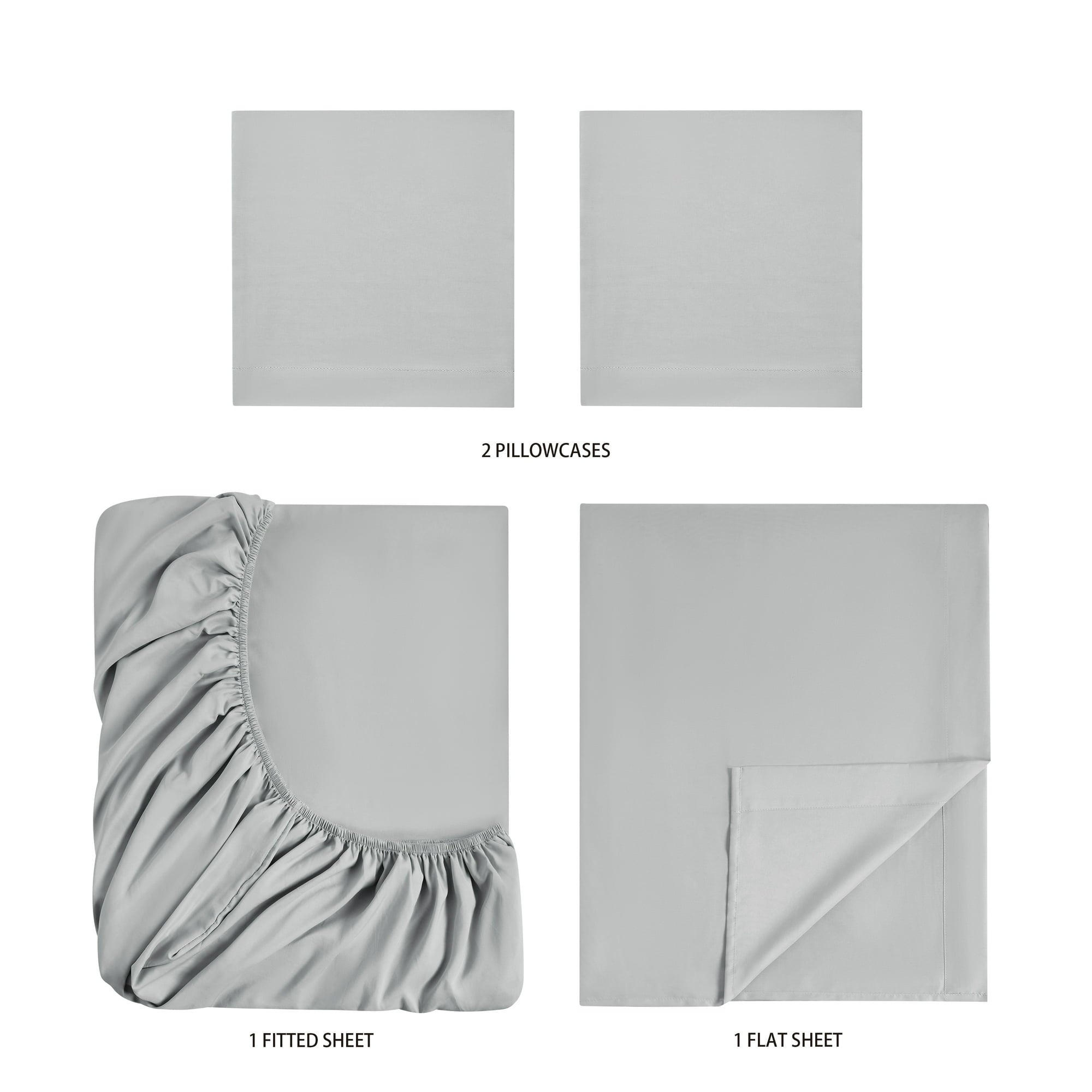 Mainstays Basic Value Microfiber Bed Sheet Set, 4 Piece