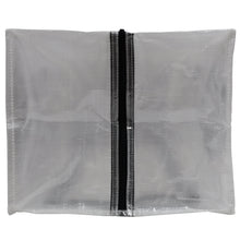 Clear storage moving bag with reinforced center zipper panel