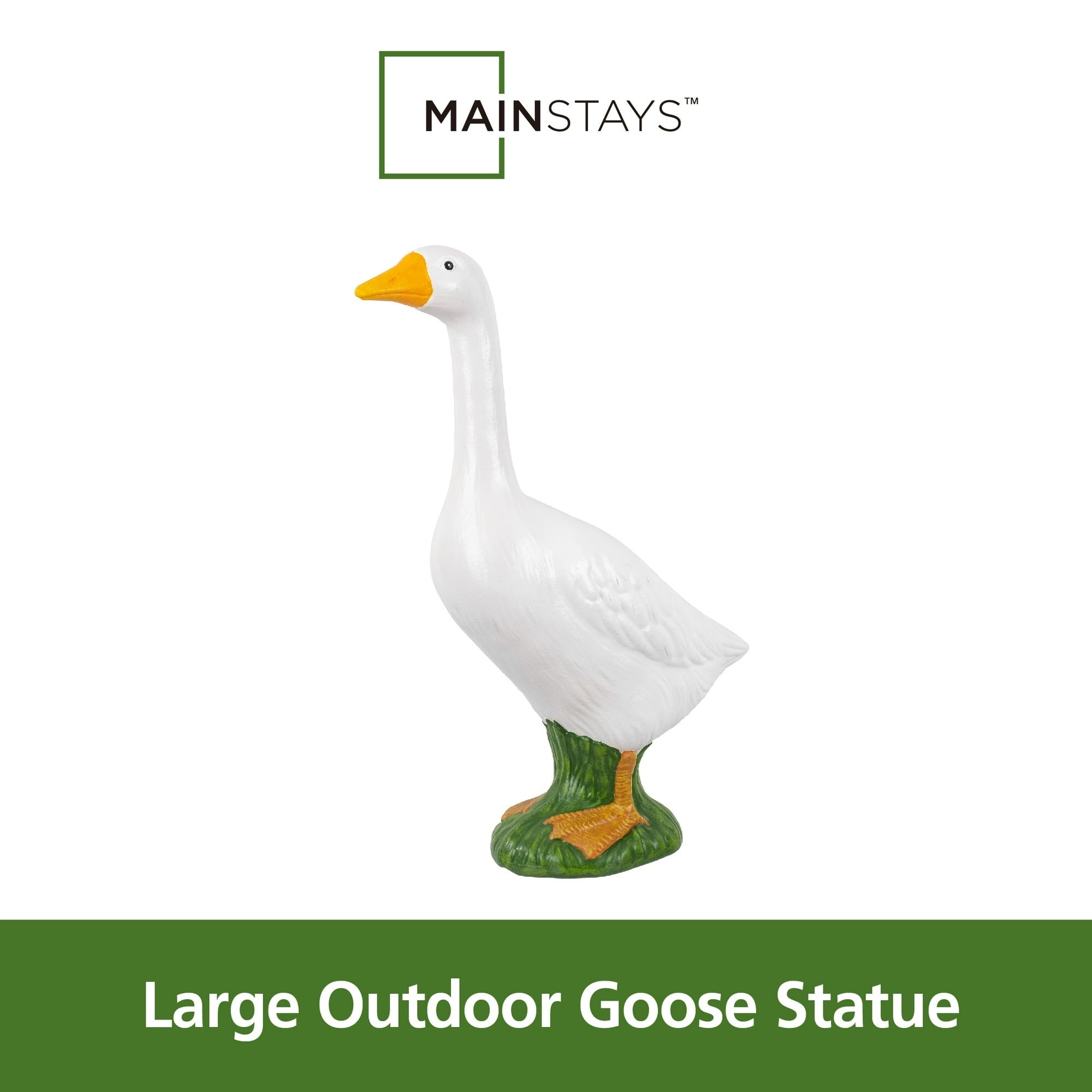 Mainstays 19.6" Garden Decor Goose Garden Statues, Weatherproof
