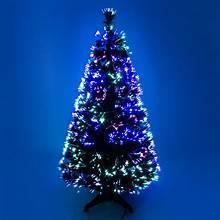 Fiber optic Christmas tree, 4 ft, conical branches with multicolor light strands