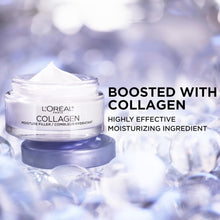 L’Oreal Paris Collagen moisture filler jar with boosted collagen packaging text