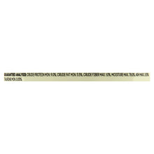 Cat food can back label showing guaranteed analysis and moisture limits