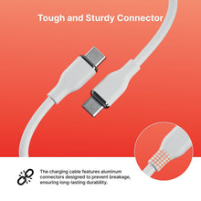 USB-C to USB-C cable connectors with sturdy metal contact ends