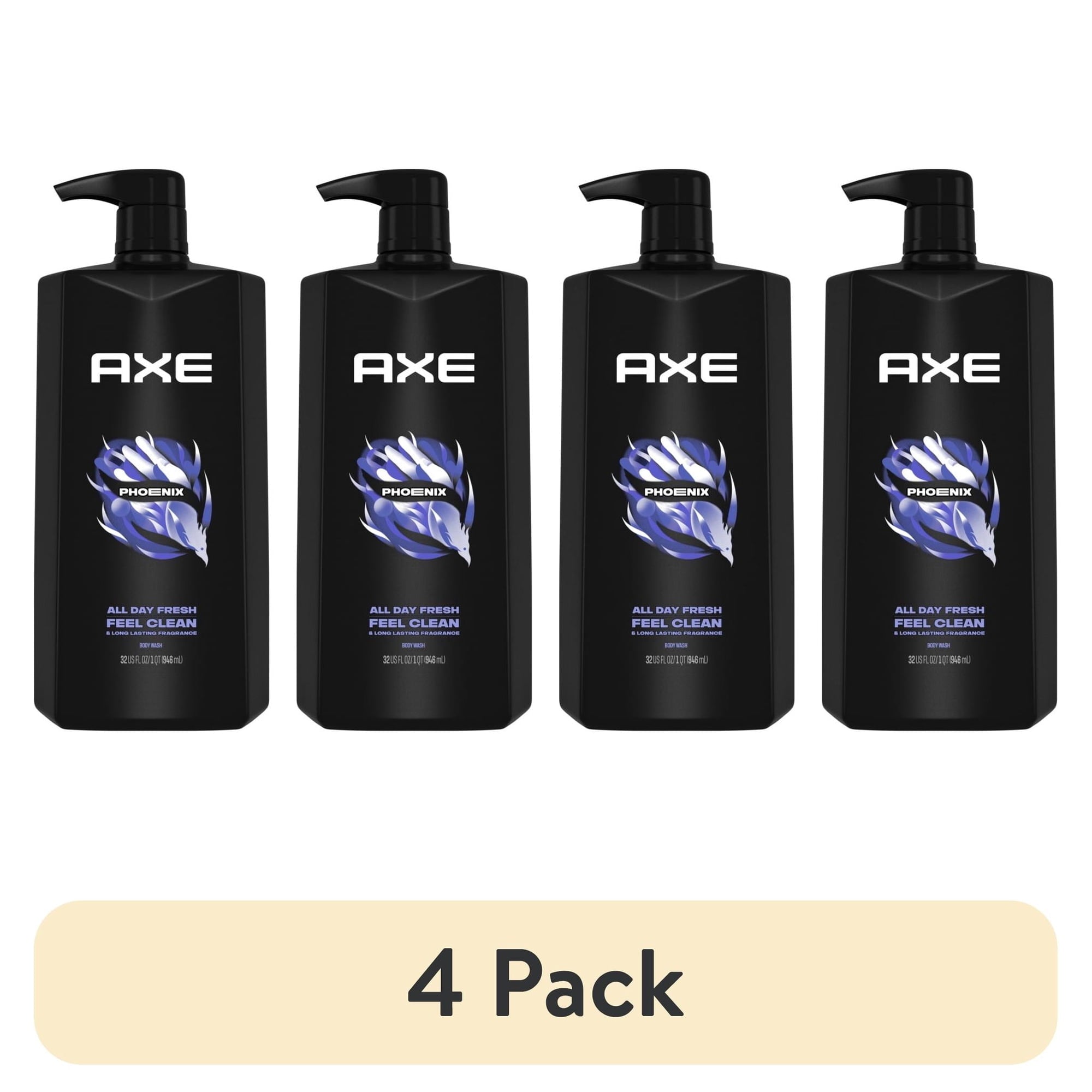 AXE Men's Liquid Body Wash & Shower Gel with Pump Phoenix Crushed Mint & Rosemary, 32 fl oz