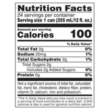 White Claw Hard Seltzer variety pack nutrition facts label, listing 100 calories per can.