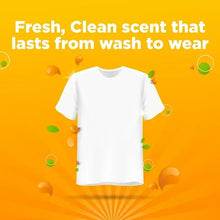 White T-shirt with laundry detergent freshness scent graphics