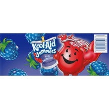 Kool-Aid Jammers Blue Raspberry drink pouch back panel with barcode