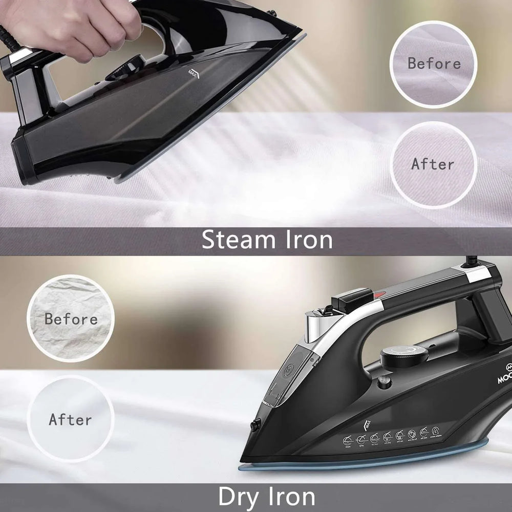 Moosoo Steam Iron 1800W Dry Iron Lightweight Anti-drip Iron with Auto-Off, ST1800 - USA MEGA SHOP