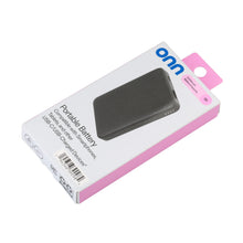 Portable power bank retail box with 5000mAh label and USB charging ports