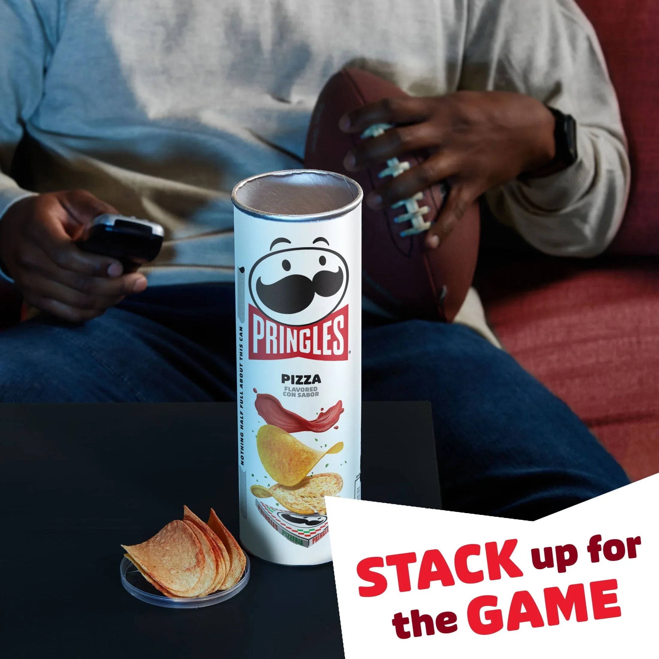 Pringles Pizza Potato Crisps Chips, Lunch Snacks, 5.5 oz Canister