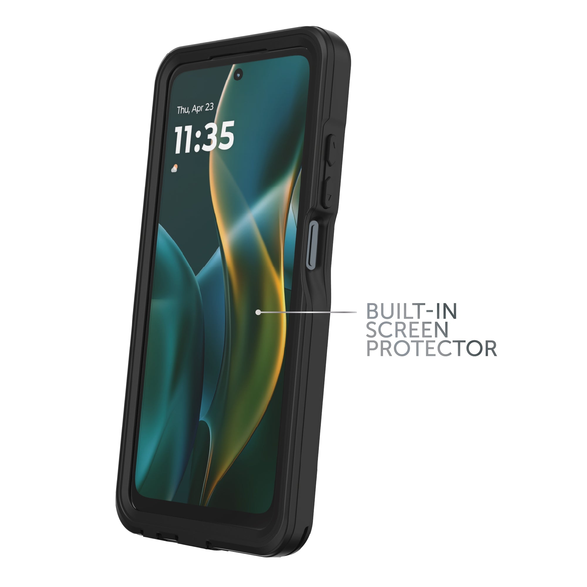Body Glove Tidal Waterproof Phone Case for Motorola moto g (2025) - Black/Clear
